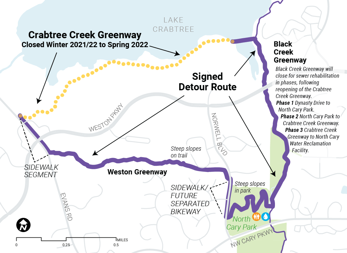 Cary Greenway Map